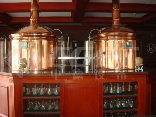 Micro Hotel Beer Factory Machine Small Scale Brewing System 1000L 3mm Thickness