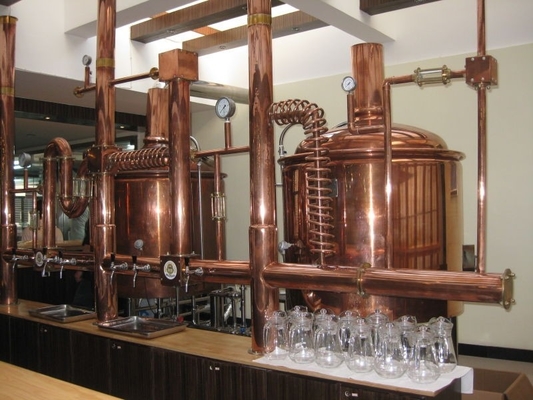Micro Hotel Beer Factory Machine Small Scale Brewing System 1000L 3mm Thickness