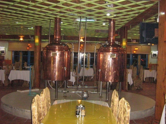 Micro Hotel Beer Factory Machine Small Scale Brewing System 1000L 3mm Thickness