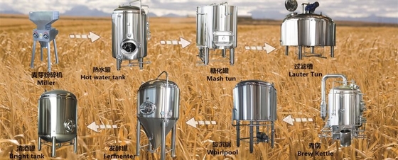 Pub Microbrewery Beer Fermentation Equipment Ss Conical Fermenter 220V / 380V