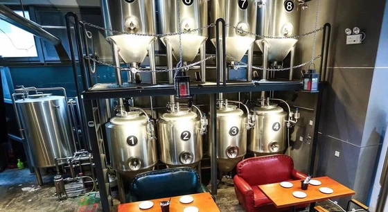 Pub Craft Beer Brewing Equipment Steam Heating Single Phase Or 3 Phase
