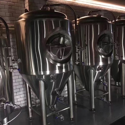 Industrial Large Scale Brewing Equipment 5 Bbl Brewing System PLC control