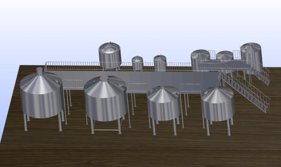 Stainless Steel 316 Turnkey Beer Brewing System Hand Or Automatic Control