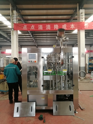 Automatic Bottle Filling Machine Sus304 3 In 1 For Beer / Carbonated Drink