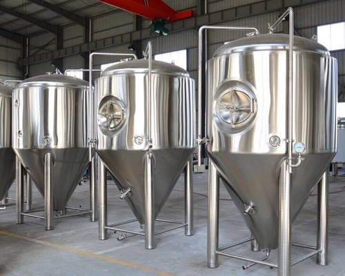 10Bbl Large Scale Brewing Equipment With Fermentation Tank Steam Heating