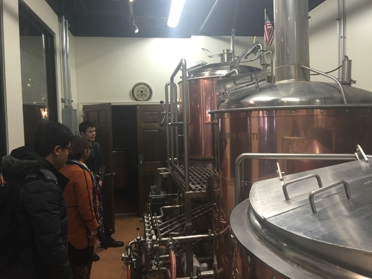 3.5bbl direct-fire brewhouse Small Commercial Brewing Equipment Fitted In One 40Hq Container Direct Heating