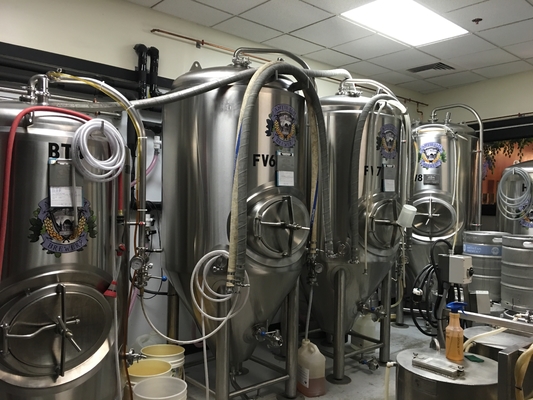 Micro Pub Microbrewery Equipment 3.5 Bbl Brewing System Polished Surface