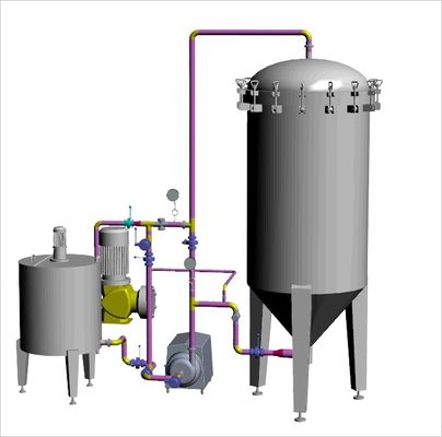 SUS 304 Packing Production Line Candle Type Diatomite  Filter Machine For Craft Beer