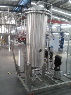 SUS 304 Packing Production Line Candle Type Diatomite  Filter Machine For Craft Beer