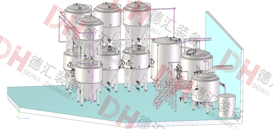 Custom Design Home Beer Brewing Equipment Brewery Plant For Walt Beer Making